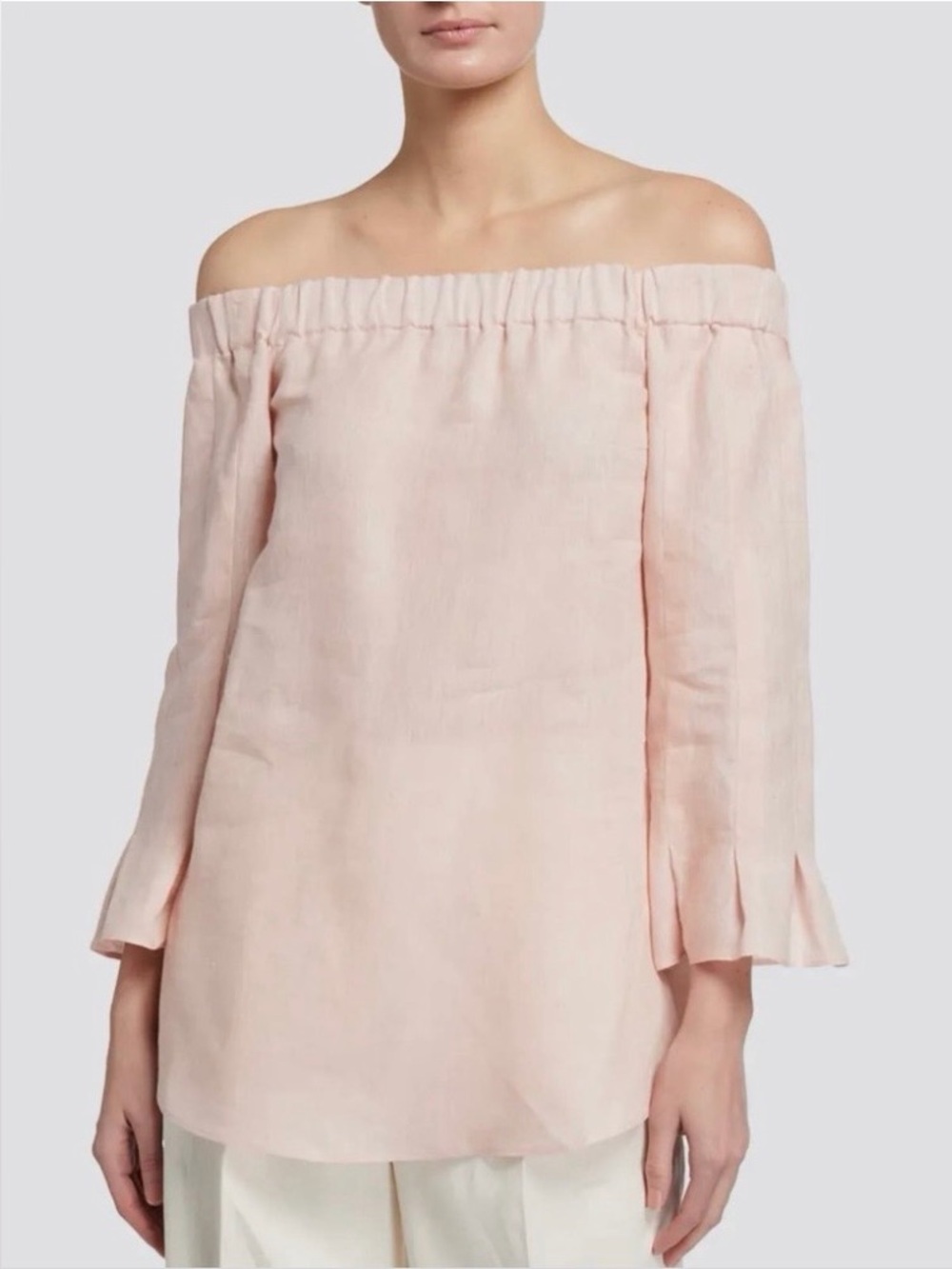 AKRIS Punto linen ‘Carmen’ blouse. Size 8